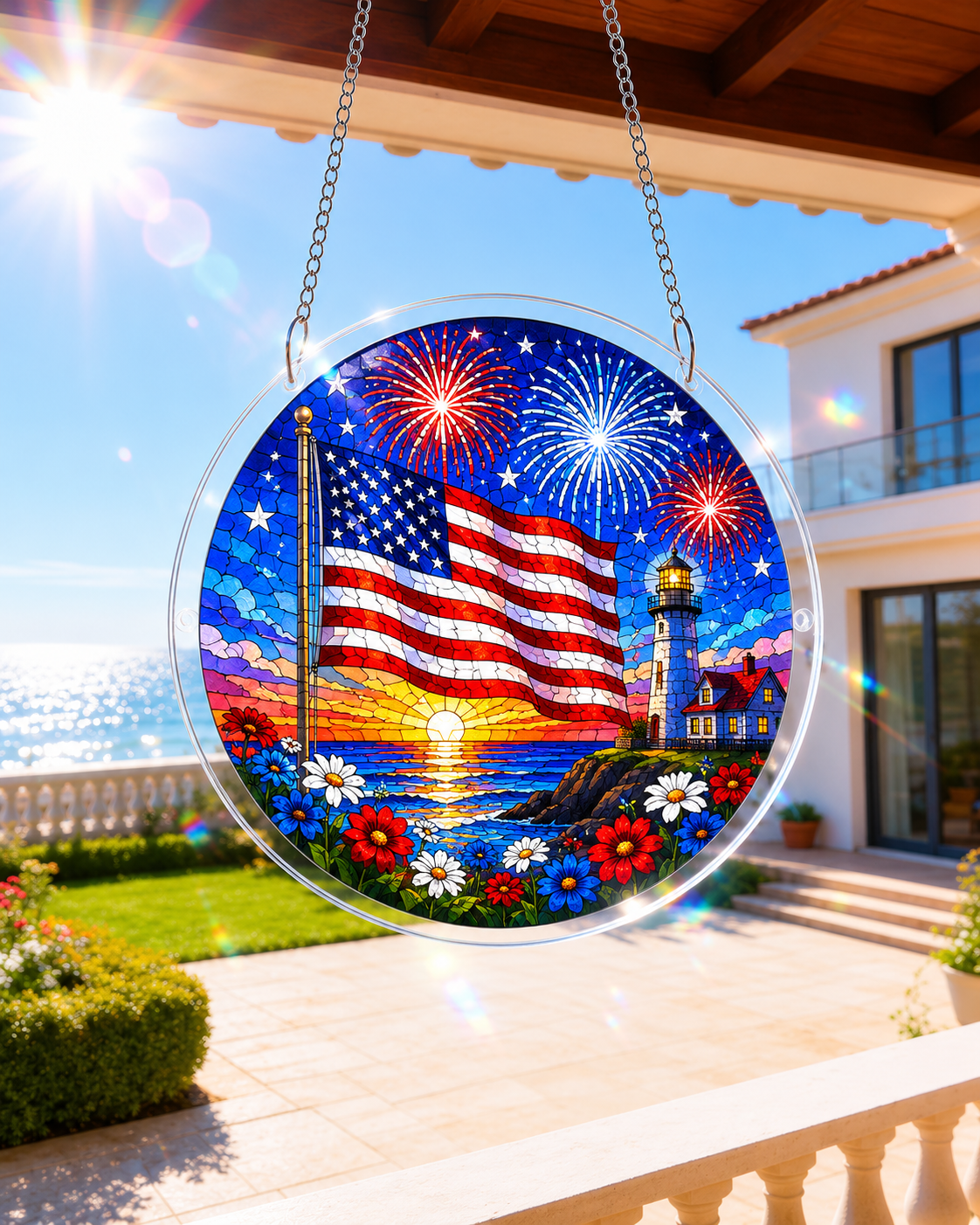 Acrylic Jigsaw Puzzle Suncatcher - Independence Day Celebrations