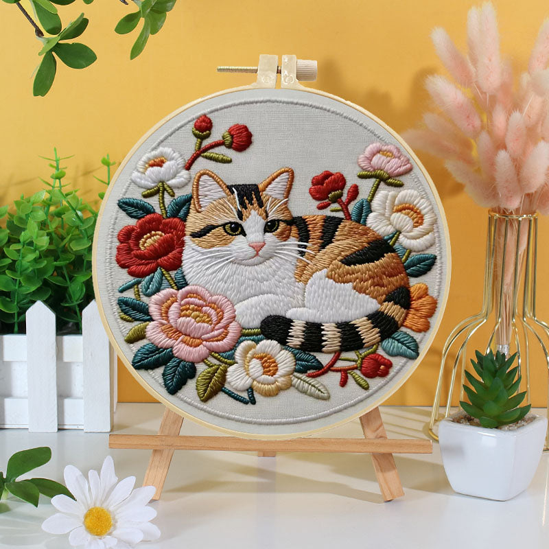 Whisker And Bloom Embroidery Kit