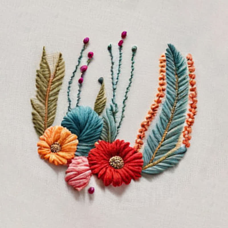 Rubbyoo Embroidery Kit - Wildflower