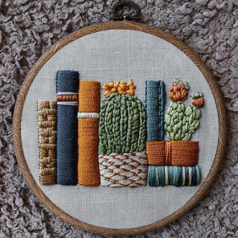 Rubbyoo Embroidery Kit - Bookshelf