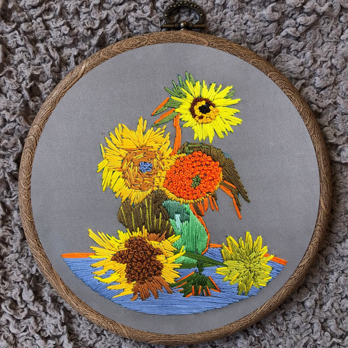 Rubbyoo Embroidery Kit - Van Gogh Painting Sunflower