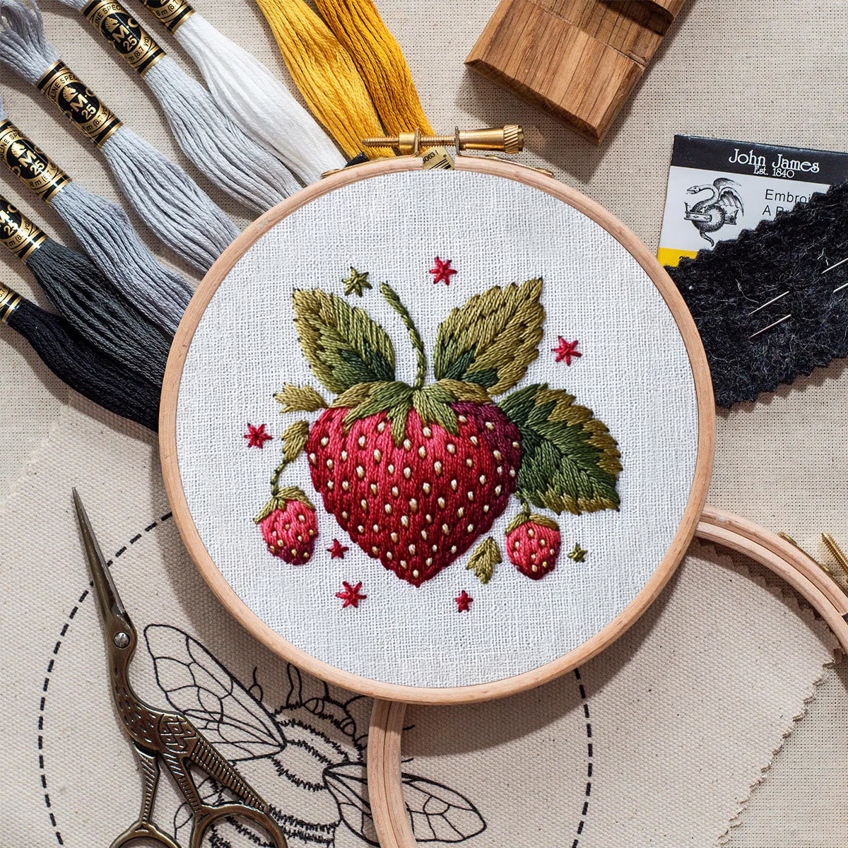 Rubbyoo Embroidery Kit- Cute Strawberry