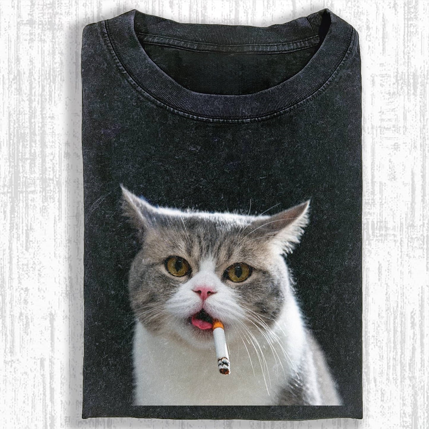 SMOKING CAT MEME T-SHIRT