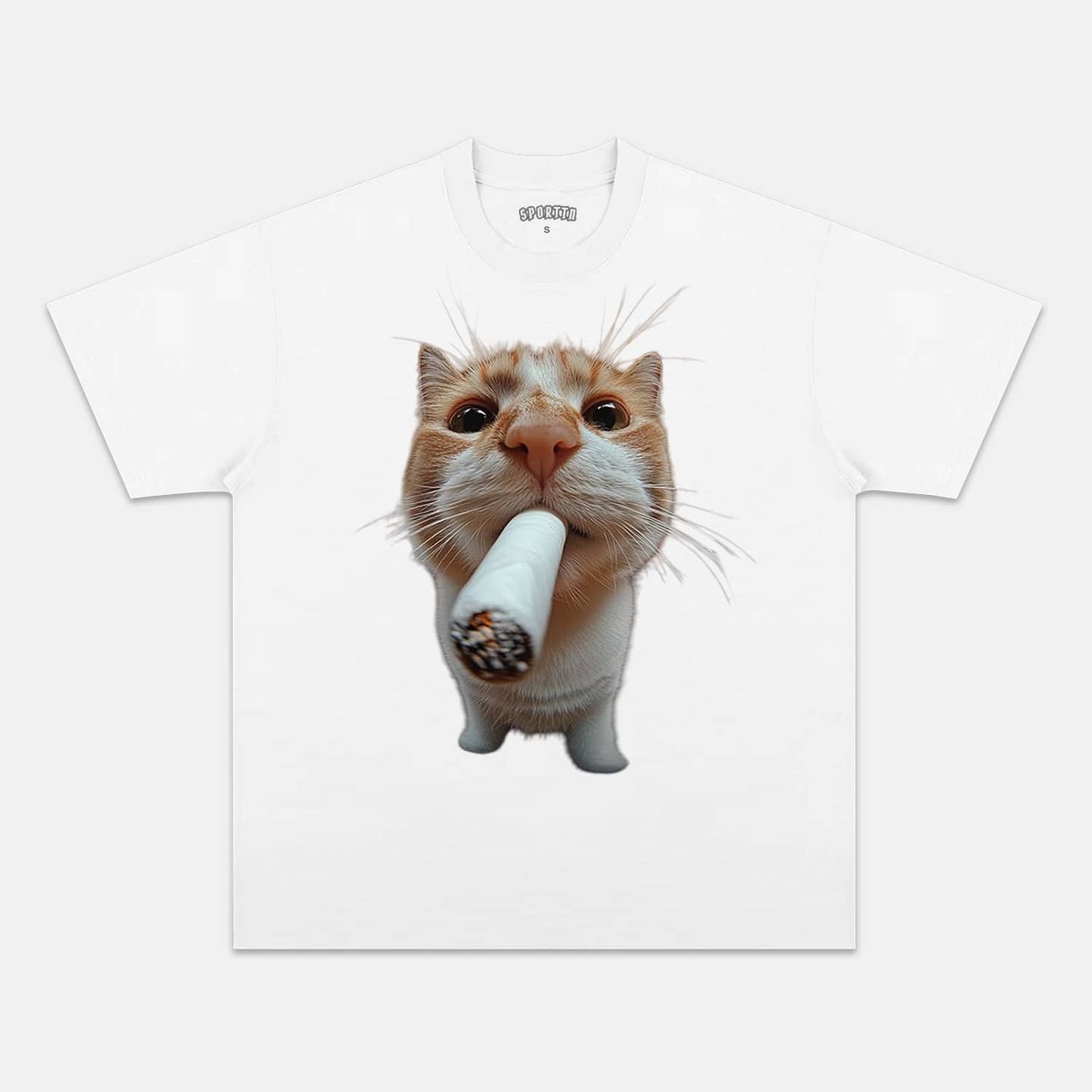 Wacky Cat Smoking a Cigar T-shirt