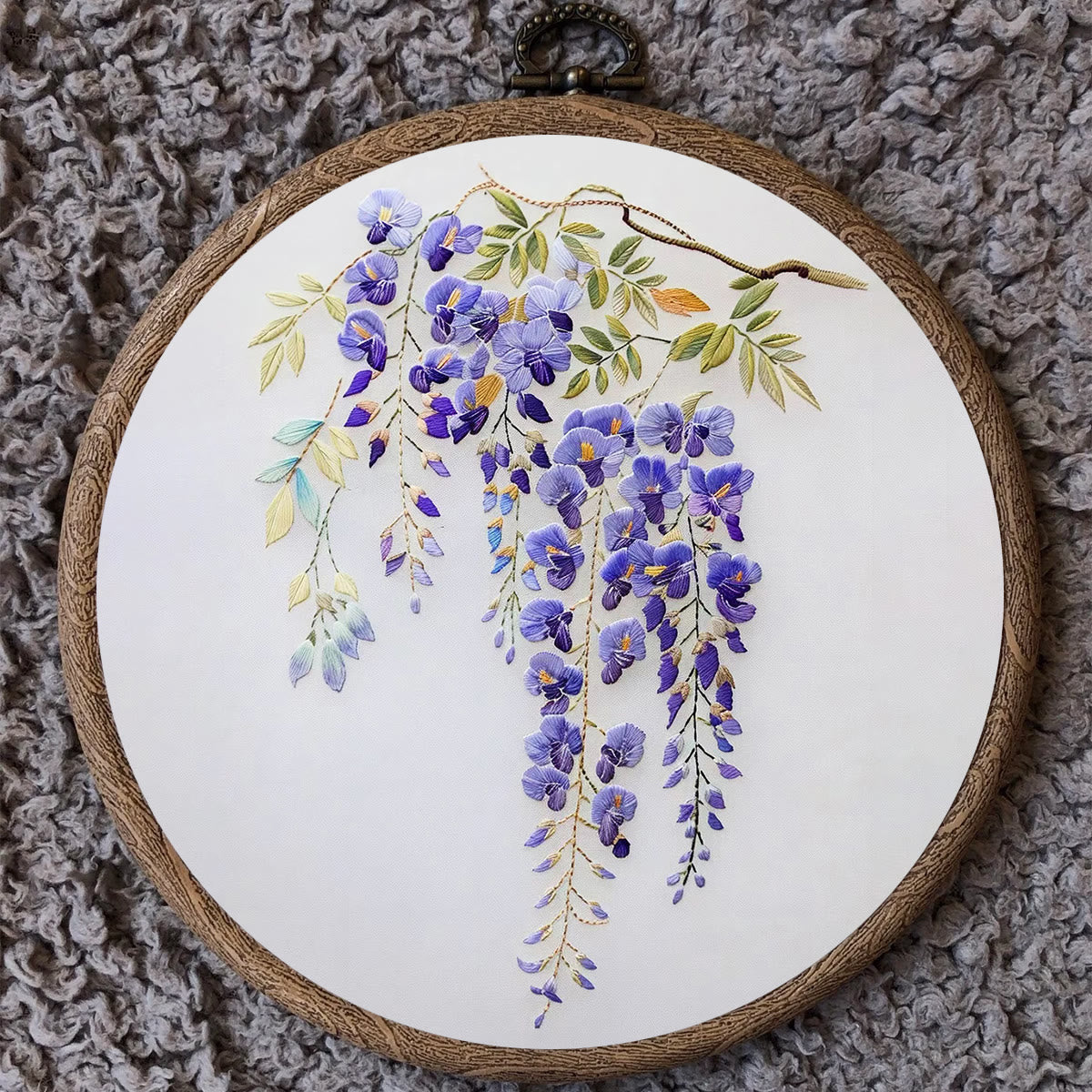 Rubbyoo Embroidery Kit- Wisteria Flower