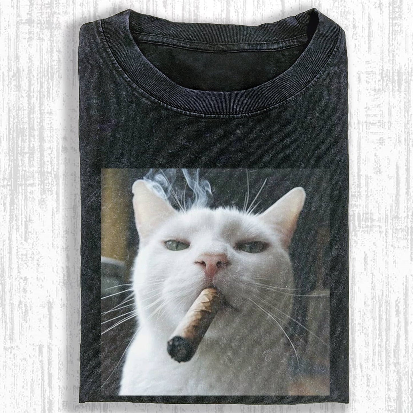 WACKY SMOKING CAT MEME T-SHIRT