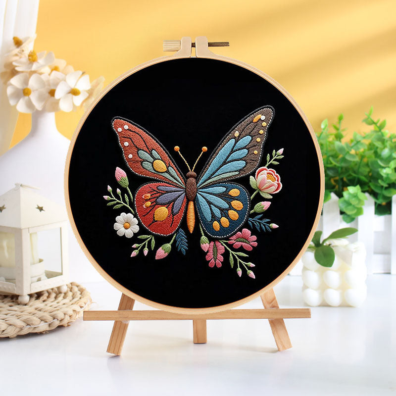 Butterfly And Wildflower Embroidery Kit