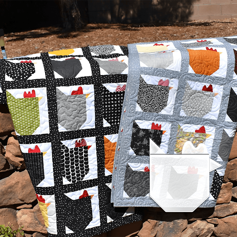 Funky Chicken Quilt Template Set - With Instructions