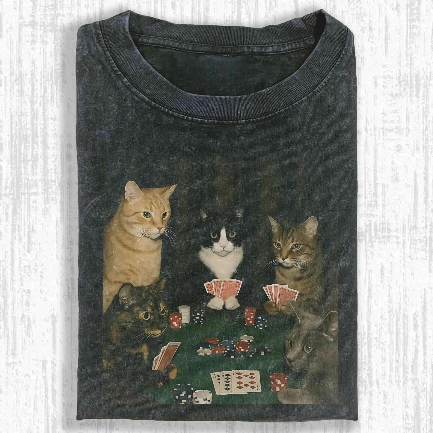 Wacky Cats Playing Poker T-shirt