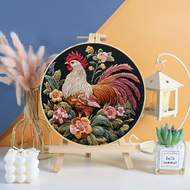 Roosters Radiance Embroidery Kit