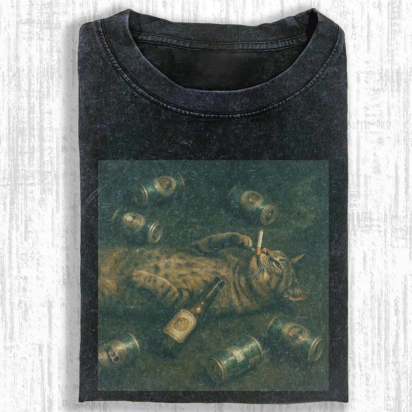 WACKY HANGOVER CAT T-SHIRT