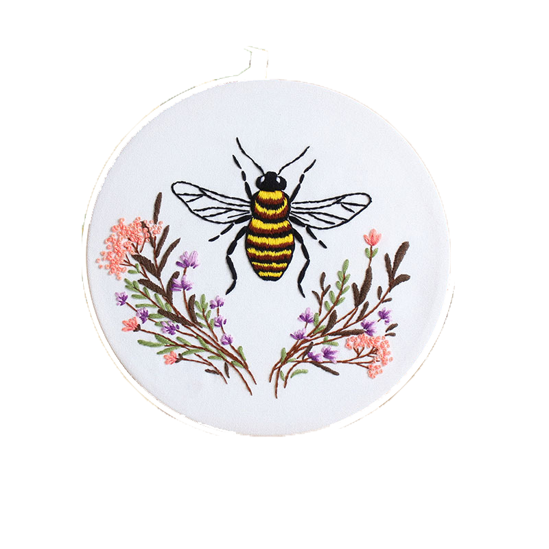 DIY Bee Embroidery Kit: Craft Your Nature-Inspired Masterpiece