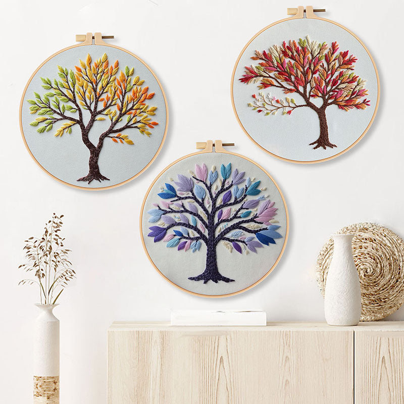 Seasonal Tree - Themed DIY Embroidery Kits