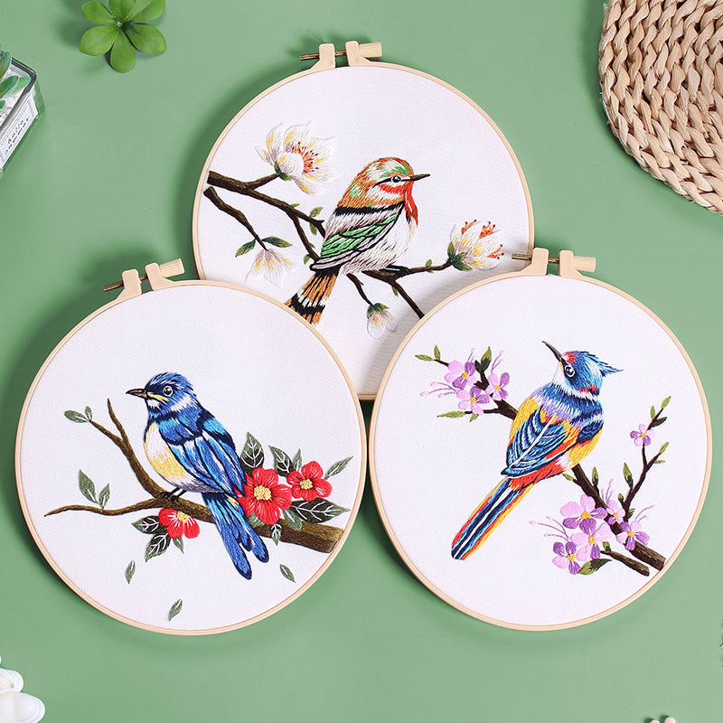 Birds & Blooms - Themed DIY Embroidery Kits