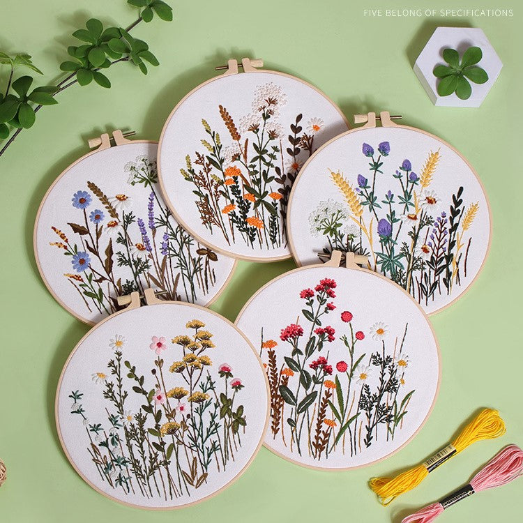 Blooming Wildflowers Embroidery Kit: Stitch the Beauty of Nature