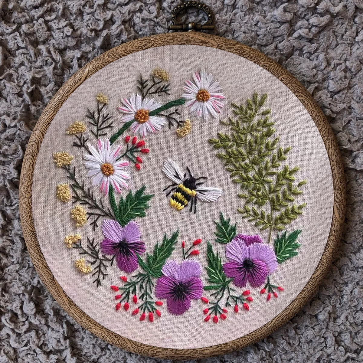 Rubbyoo Embroidery Kit- Honey Bee Garden
