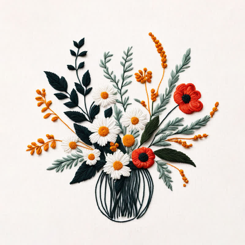 Rubbyoo Embroidery Kit - Plants