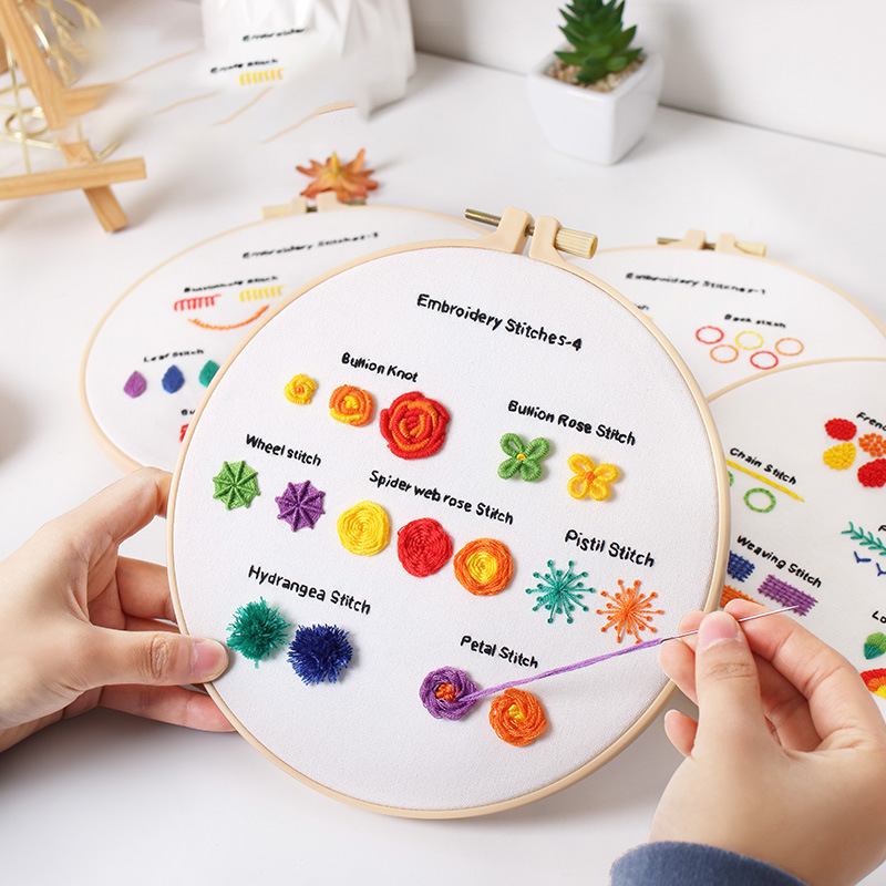 Embroidery Stitches Learner Kits for Beginner