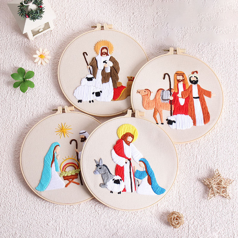 Nativity Scene -Themed DIY Embroidery Kits