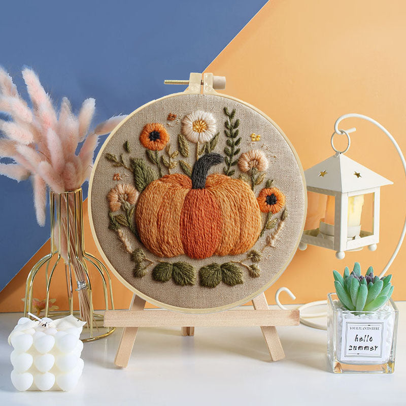 Harvest Pumpkin Embroidery Kit