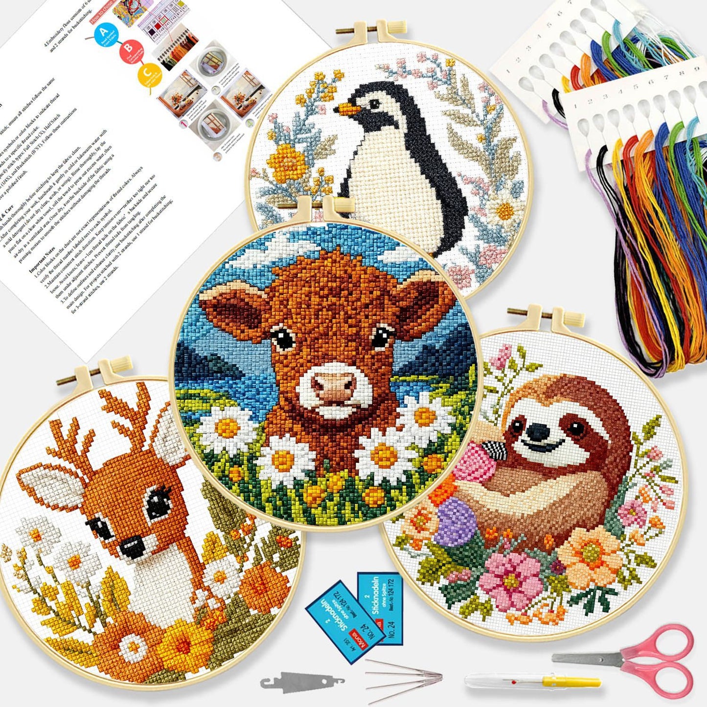 Whimsical Wildlife Embroidery Kit