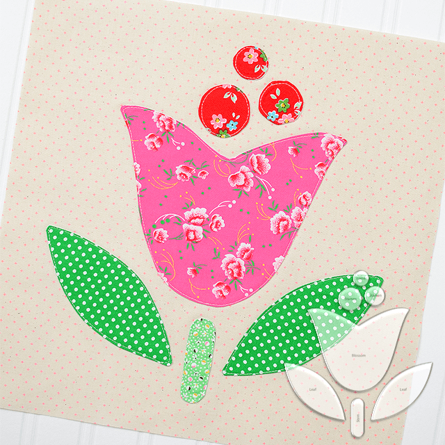 DIY Tulip Quilt Templates Set - With Instructions