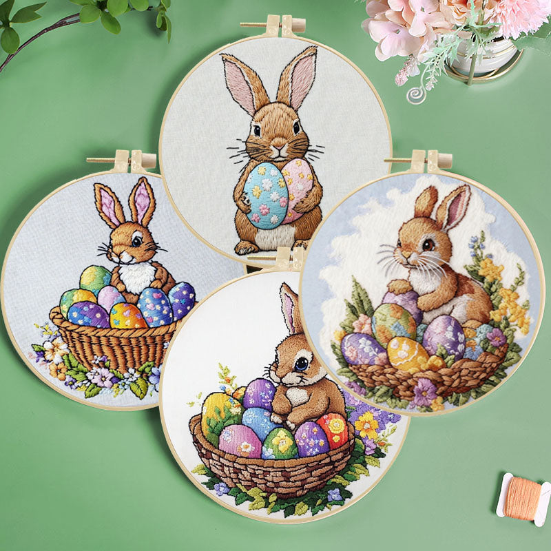 Threads of Spring: Easter Bunny Embroidery Kit