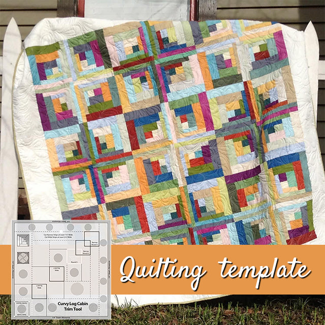Curvy Log Cabin Trim Tool Finished Blocks Quilt Ruler