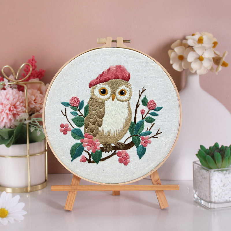 Whimsical Owl Embroidery Kit