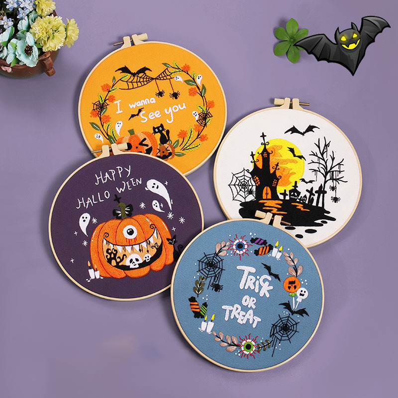 Haunted Halloween Embroidery Kit series for Beginners