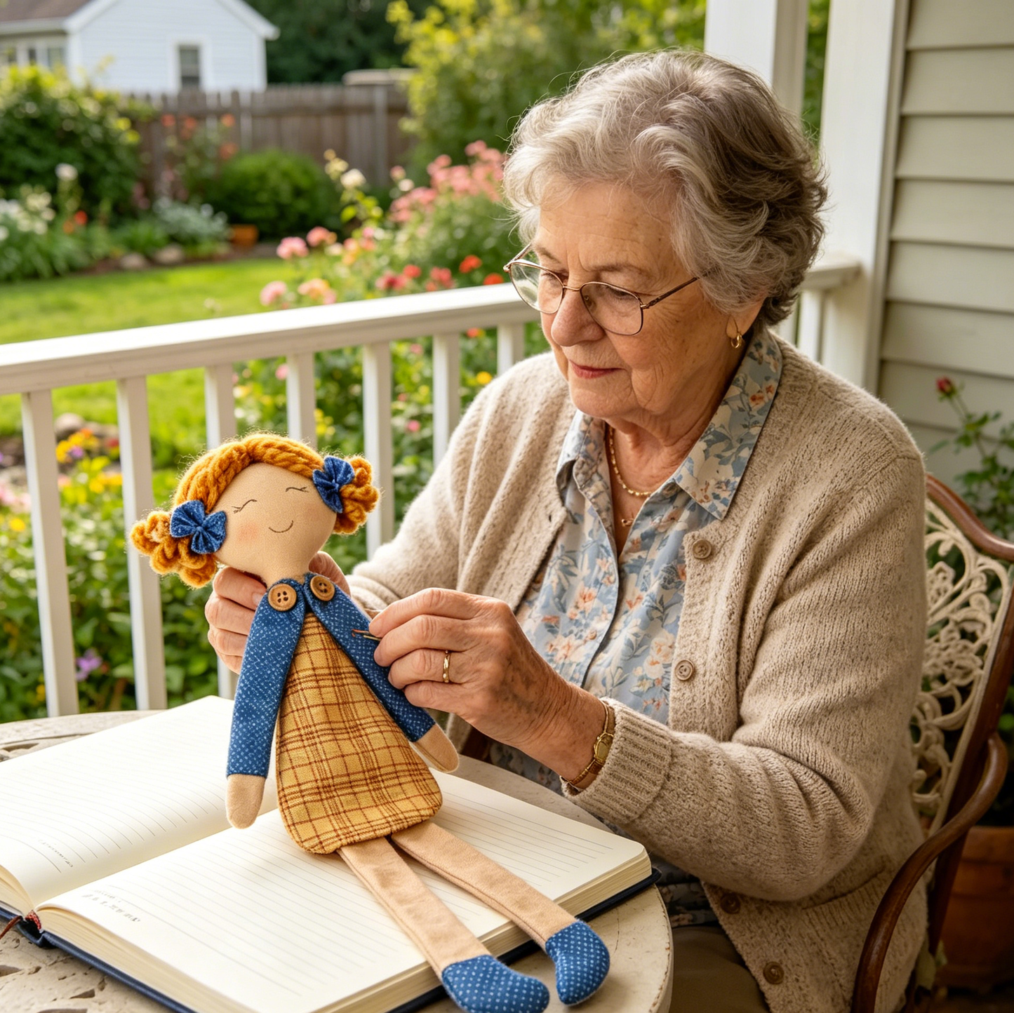 Fabric Bookmark Doll Sewing Template - Instructions Included