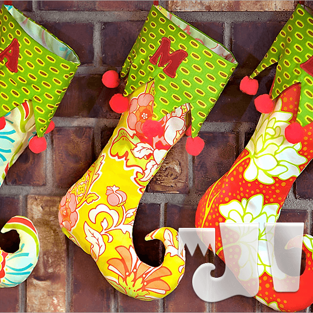 Handmade Elf Christmas Stocking Template Set - With Instructions