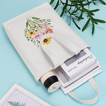 Blossom Fields Embroidery Tote: Embroider Your Unique Style