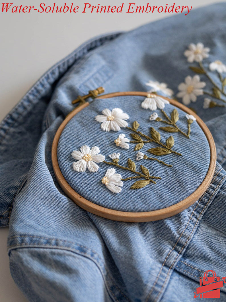 DIY Water-Soluble Printed Denim Large And Small Embroidery