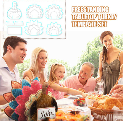 Freestanding Tabletop Turkey Sewing Template - 7PCS (With Instructions)