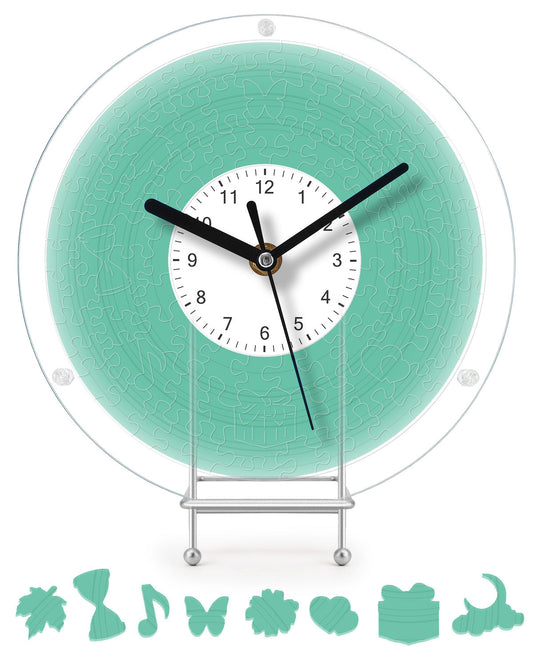 DIY Acrylic Puzzle Clock Kit - Fresh Green