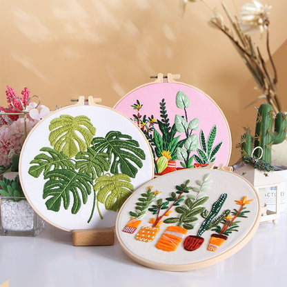 Potted Greenery - Themed DIY Embroidery Kits