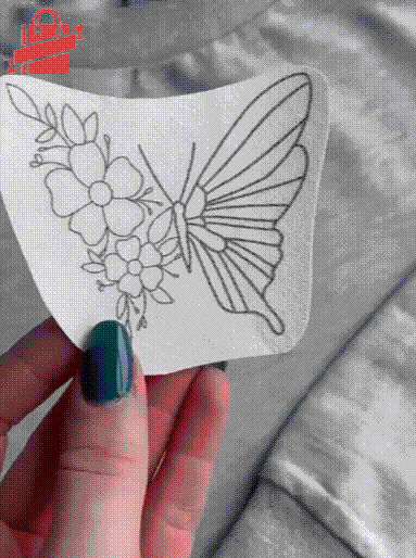DIY Water-Soluble Printed Fly Set Embroidery