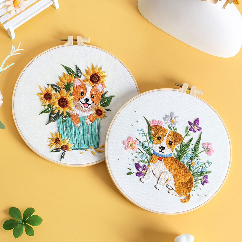 Puppy Love Embroidery Kit: Embark on an Adorable Stitching Journey