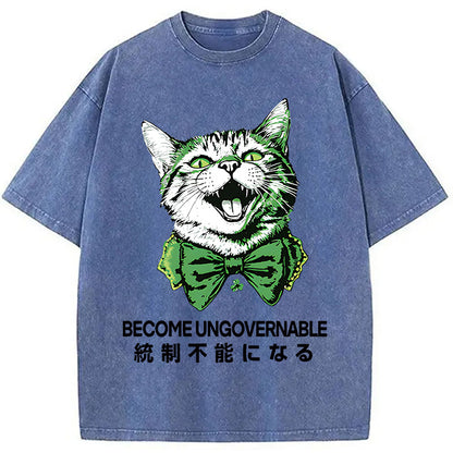 St. Patrick's Day Prank Cat Washed T-Shirt