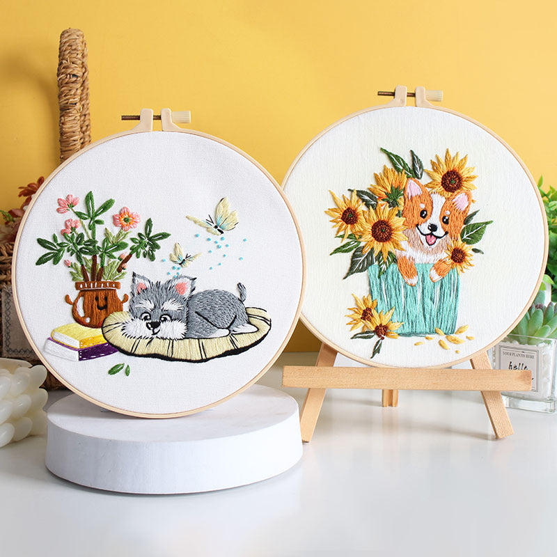 Puppy Love Embroidery Kit: Embark on an Adorable Stitching Journey