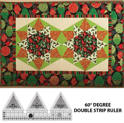 60° Degree Double Strip Ruler - With Instructions