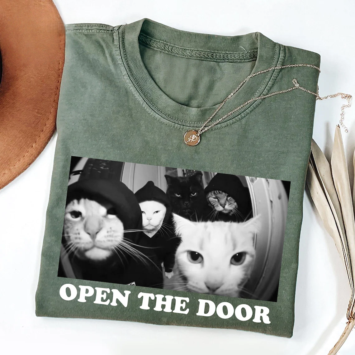 Funny Cat Gang Sarcastic Meme T-Shirt