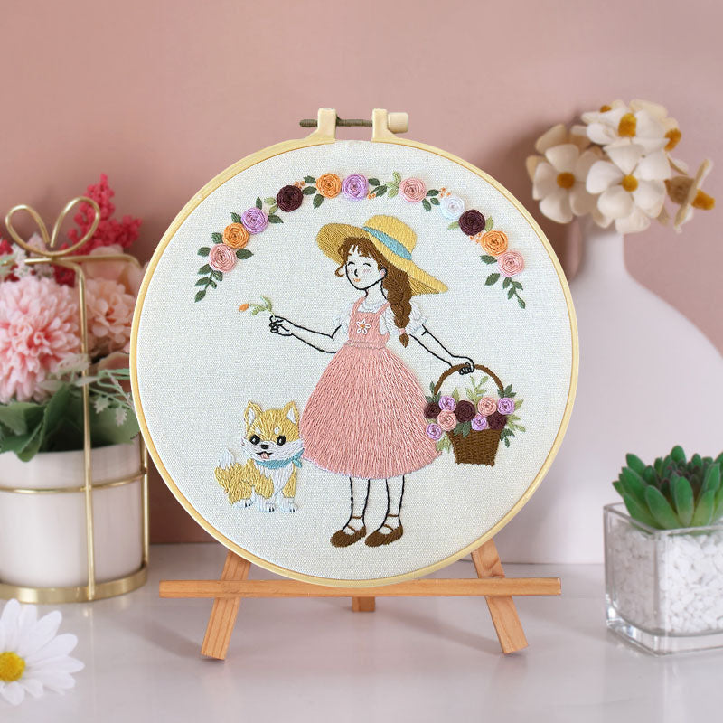 Whimsical Pastoral Embroidery Kit