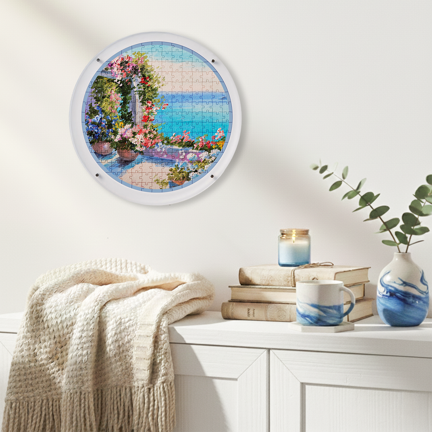 Hangable Acrylic Puzzle | Mediterranean Balcony