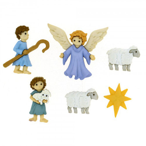 New Christmas Patchwork Star Template Set With Free Nativity Buttons