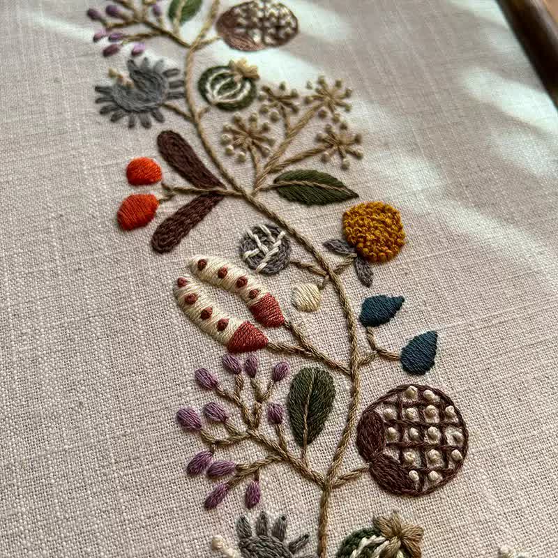 Decorative Painting Embroidery - Wild Flowers Beginner Friendly Embroidery