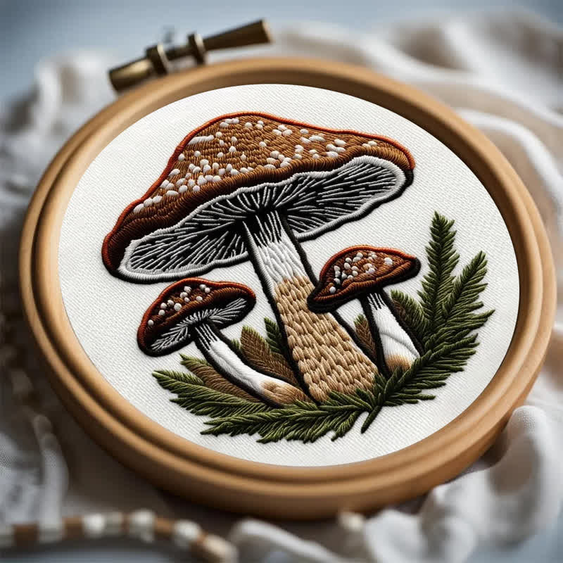 Rubbyoo Embroidery Kit - Mushroom