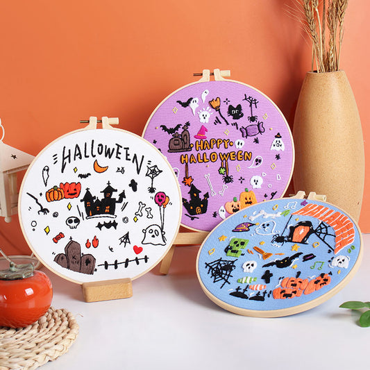 Spooky Halloween Embroidery Kit: Unleash Your Creative Spirit!
