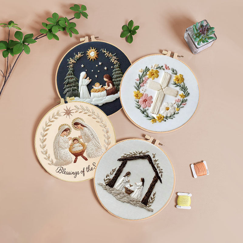 Holy Nativity Embroidery Kit